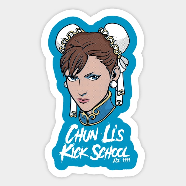 Chun-Li's Kick School V2 Sticker by Jones Factory